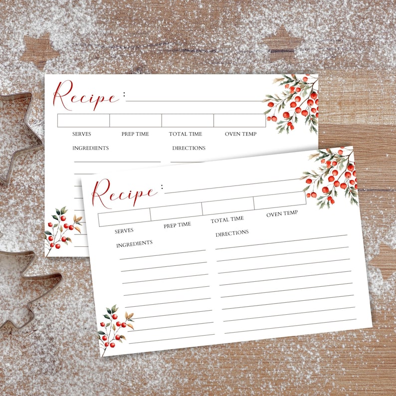 Christmas Recipe Card Christmas - Il 794xN.6445551033 7kt5 