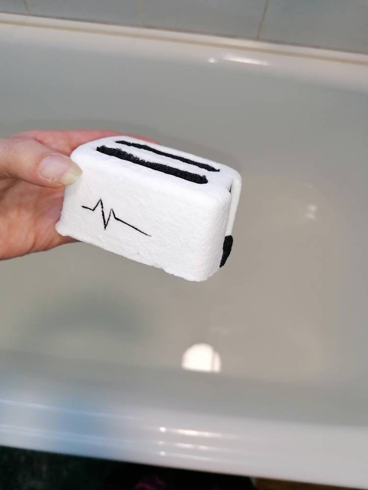 My Last Bath Toaster bath bomb with flashing light novelty Etsy