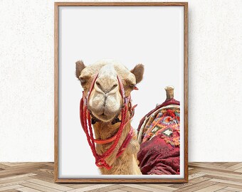 Camel Print Desert Animal Print Camel Wall Art Boho Prints Nursery, Modern Desert Print Poster, Camel Printable Wall Art, Arredamento marocchino