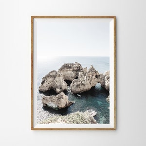 Ozean-Druck-Ozean Landschaft Strand Wand Küsten Wand Dekor Landschaft Poster Berg Druck Ozean Fotografie Strand Druck Meer Felsen Kunstdruck