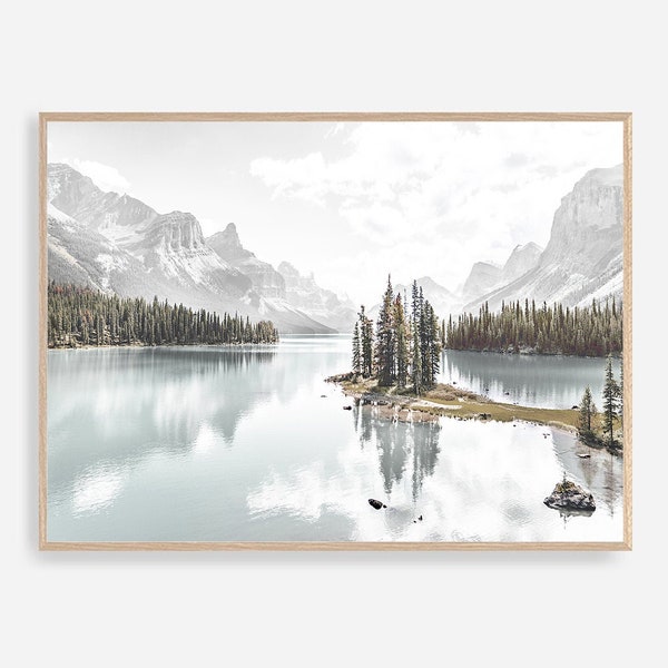 Mountain Wall Art Decor Horizontal Print Landscape Wall Art Nature Photography Lake Print Canadian Print Mountain Art Print National Park