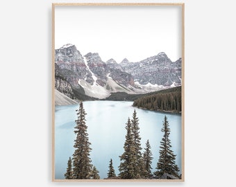 Mountain Print, Nature Photography Landscape Prints Nordic Wall Art Landscape Photo Mountains Wall Art, Banff Print, Canada Print