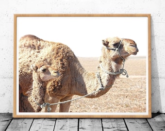 Camel Art Print, Desert Animal Print, Digital Download, Boho Prints Nursery, Modern Boho Poster, Dubai, Printable Wall Art, Moroccan Decor