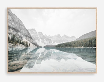 Mountain Print Mountain Wall Art Decor Mountain Landscape Nature Print Photo Lake Print Canadian Print Mountains Printable Art National Park