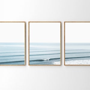 Strand Wall Art Set van 3 Oceaan Wall Art Oceaan Fotografie Oceaan Golven Print Coastal Wall Art Golven Muur Decor Golven Poster Strand Print Poster afbeelding 10