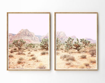 Wüste Wand Kunst Wüste Druck kalifornischeN Wand Kunst Joshua Baum Druck Kaktus Druck Boho Druck westlichen südwestlichen Dekor Arizona Poster Set von