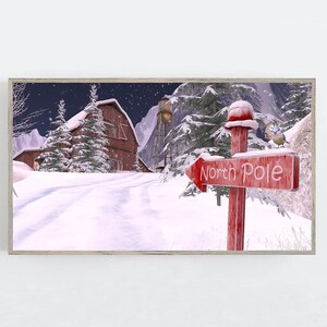 Samsung Frame TV Art Christmas Winter Landscape Instant Download Winter Christmas Snow Frame TV Art Samsung Art TV Winter Forest Wall Art