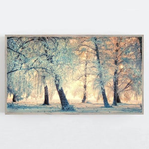 Samsung Frame TV Art Winter Wall Art Christmas Tree Winter Forest Art Winter Landscape Winter Christmas Snow Frame TV Art Samsung Art TV