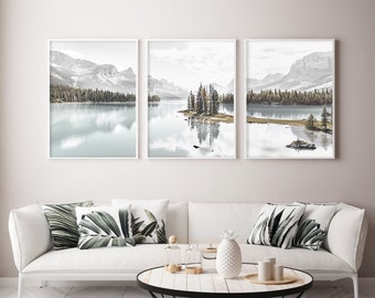 Set of Mountain Prints Set of Mountain Wall Art Landscape Wall Art Print Nature Print Photo Lake Print Canadian Print Mountain Photography