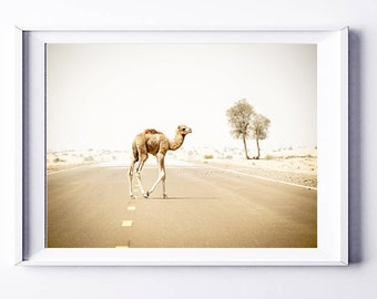 Camel Print Camel Wall Art Desert Animal Print Camel Photography, Boho Prints Nursery Modern Boho Poster, Moroccan Wall Art Decor Dubai Art