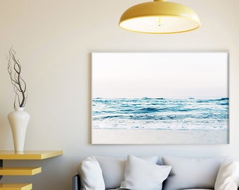 Beach Print, Ocean Waves Print, Coastal Wall Art, Ocean Wall Art, Ocean Photography, Waves Decor, Blue Sea Print, Beach Poster, Summer Print