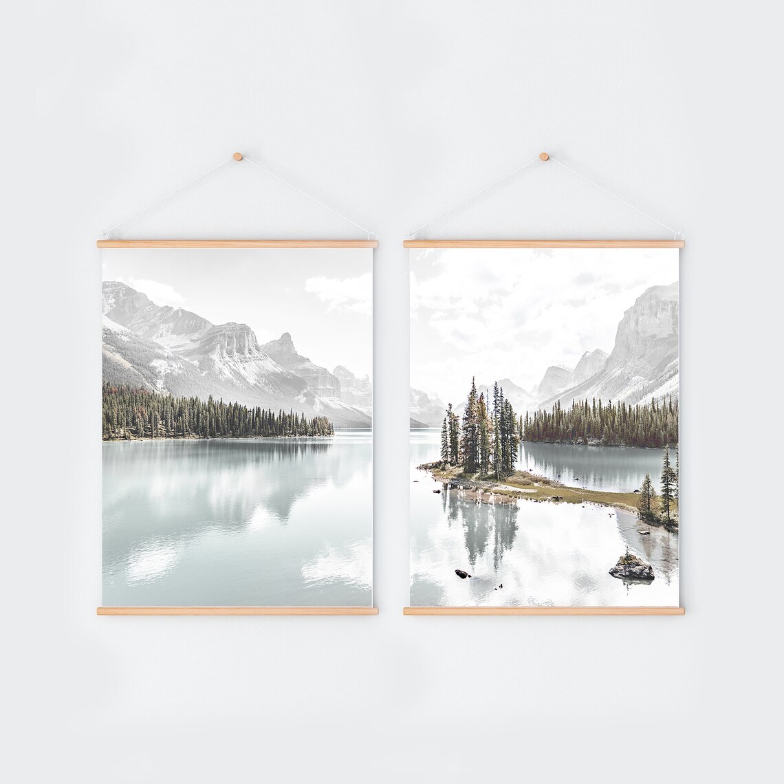Mountain Wall Art Decor Set of 2 Mountain Landscape Wall Art Print ...