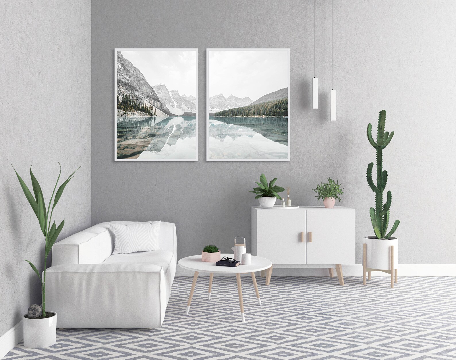 Mountain Wall Art Decor Set of 2 Mountain Prints Mountain Etsy