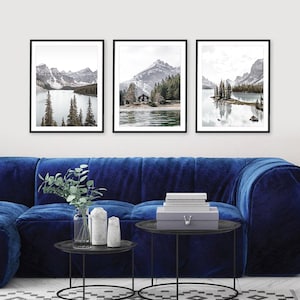 Mountain Wall Art Set of 3 Mountain Prints Decor Landscape Print Nature Print Photography Lake Print Canadian Print Mountain Printable Art image 6
