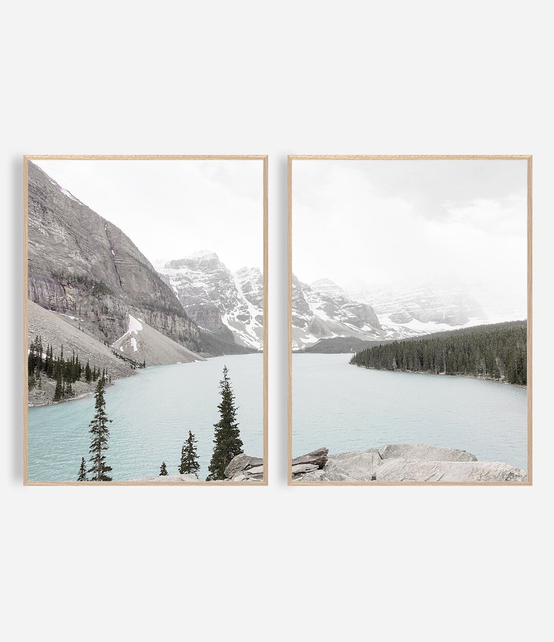 Set of 2 Mountains Wall Art Mountain Print Landscape Print Wall Decor ...
