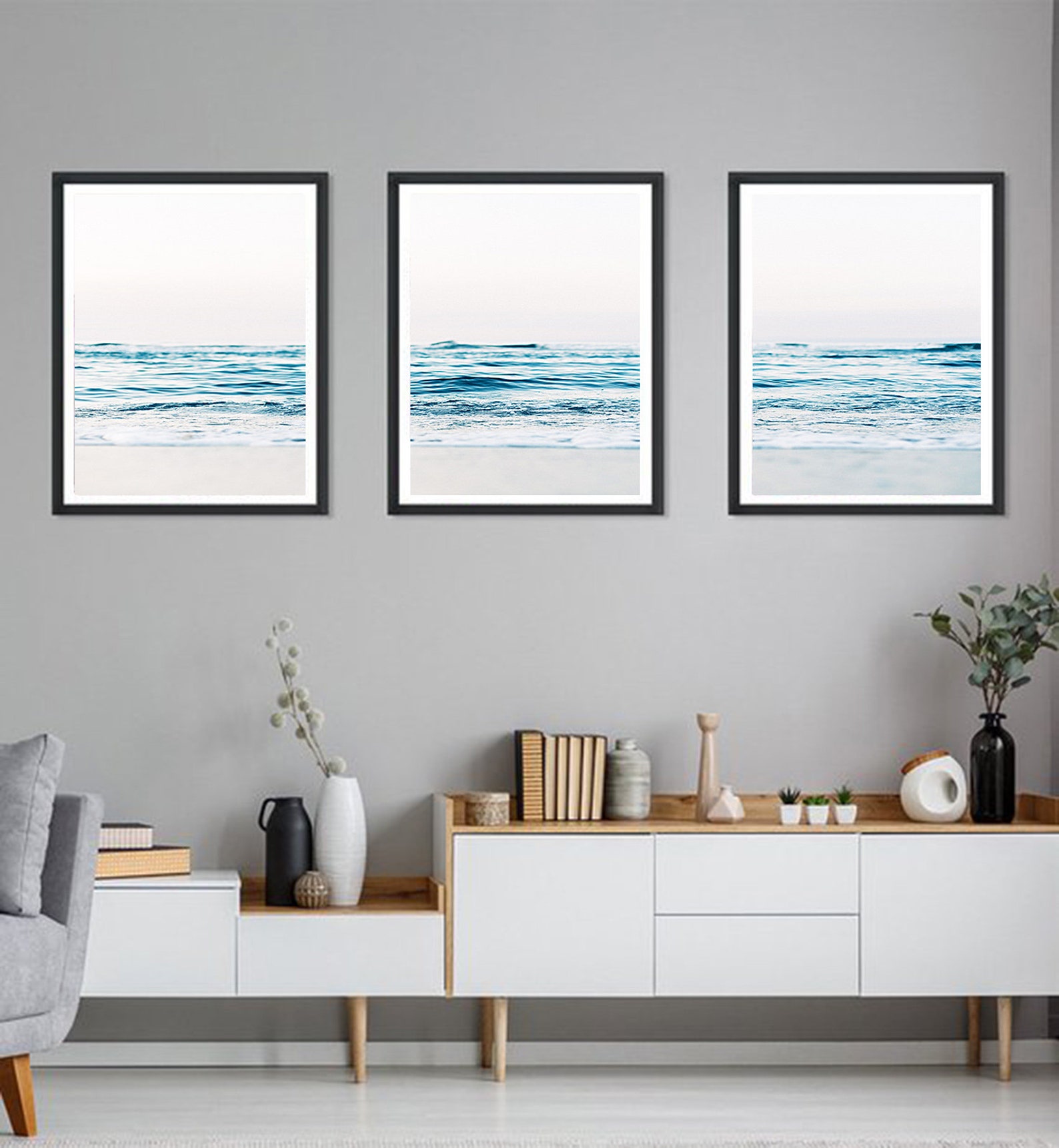 Set of 3 Beach Wall Art Ocean Wall Art Photography Beach Decor Etsy