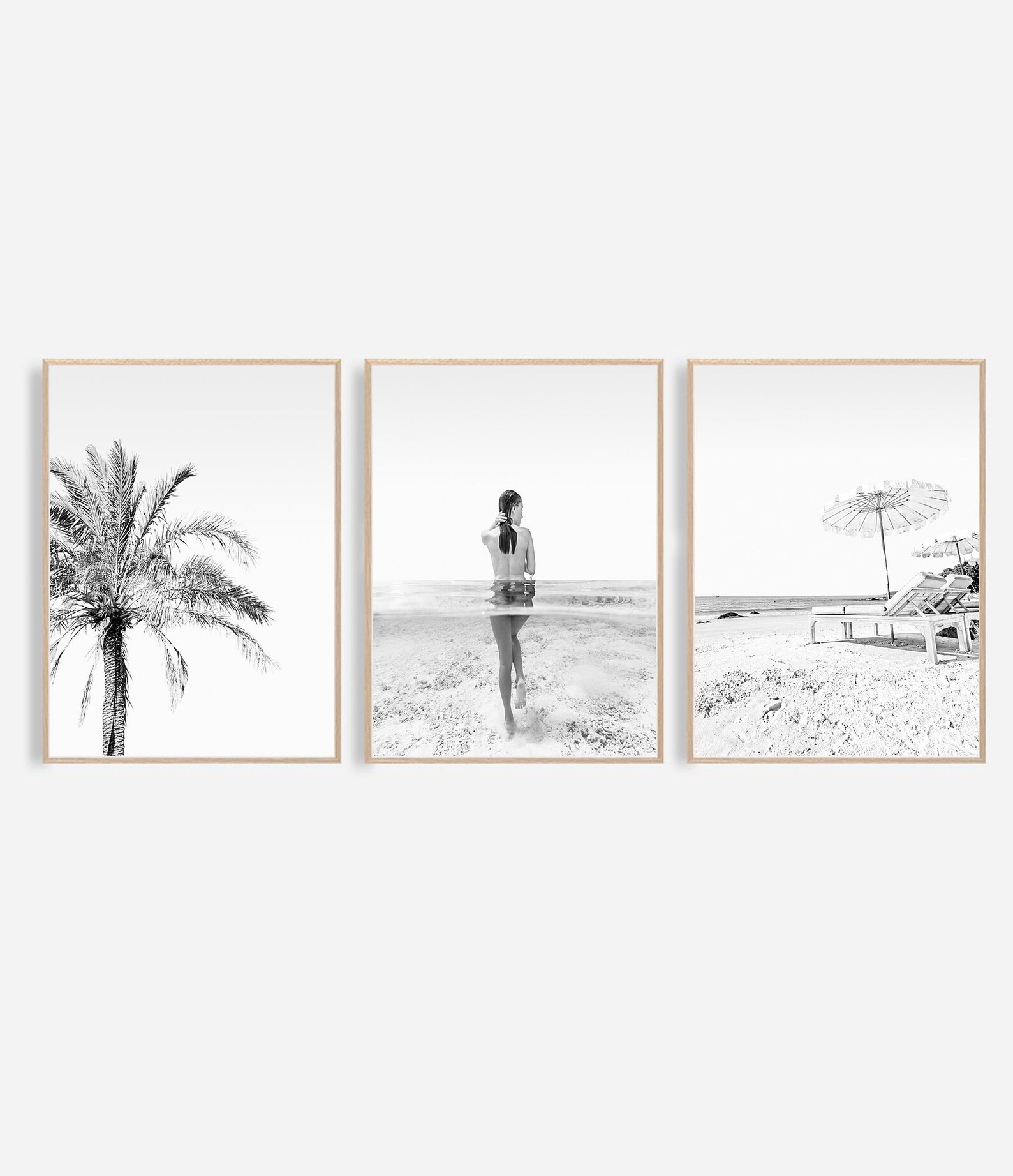 Beach Wall Art Beach Print Ocean Wall Art Woman on Beach Print Etsy