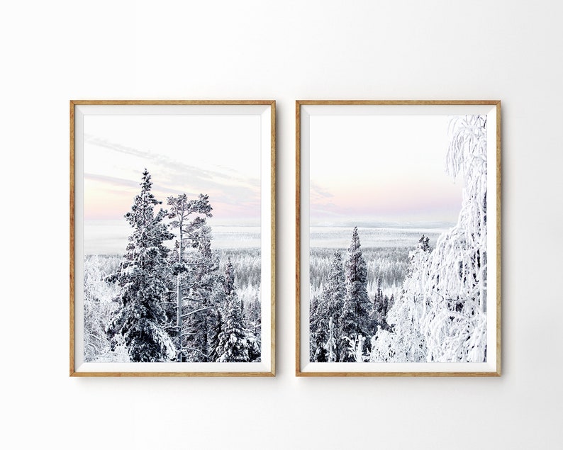 Winter Wall Art Winter Prints Set Winter Photography Etsy