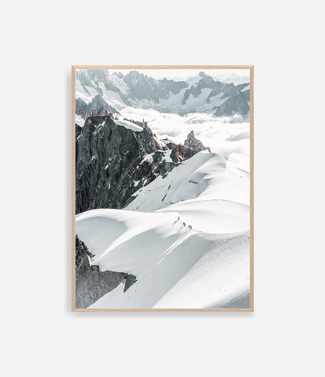 Winter Print Mountain Wall Art Decor Snow Mountains Print, Winter ...