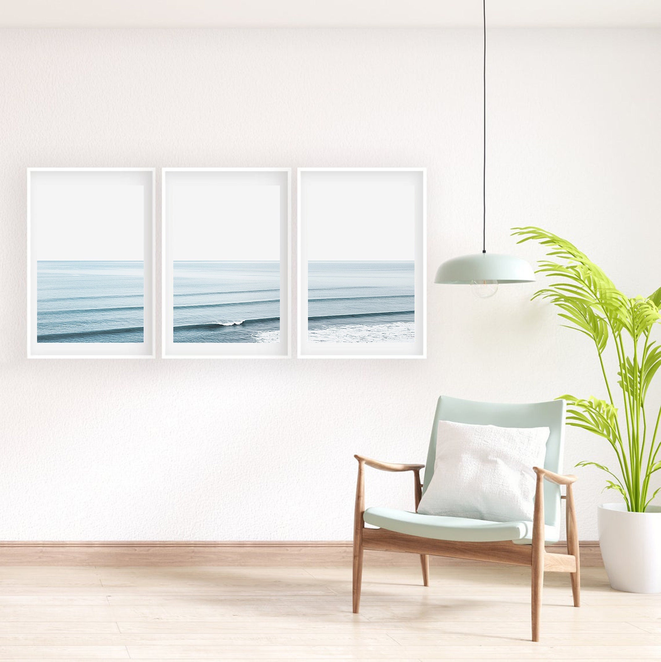 Beach Wall Art Set of 3 Ocean Wall Art Ocean Photography Ocean Etsy UK