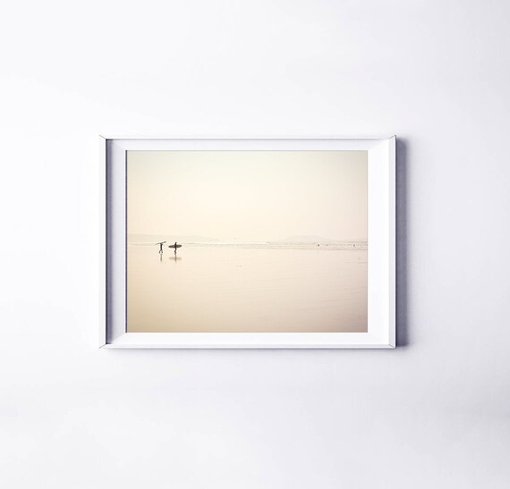 Surf Print Surfboard Wall Art Beach Decor Ocean Print Surfing Poster Surfer Photography Coastal Landscape  Tropical Decor Pale Pastel Print