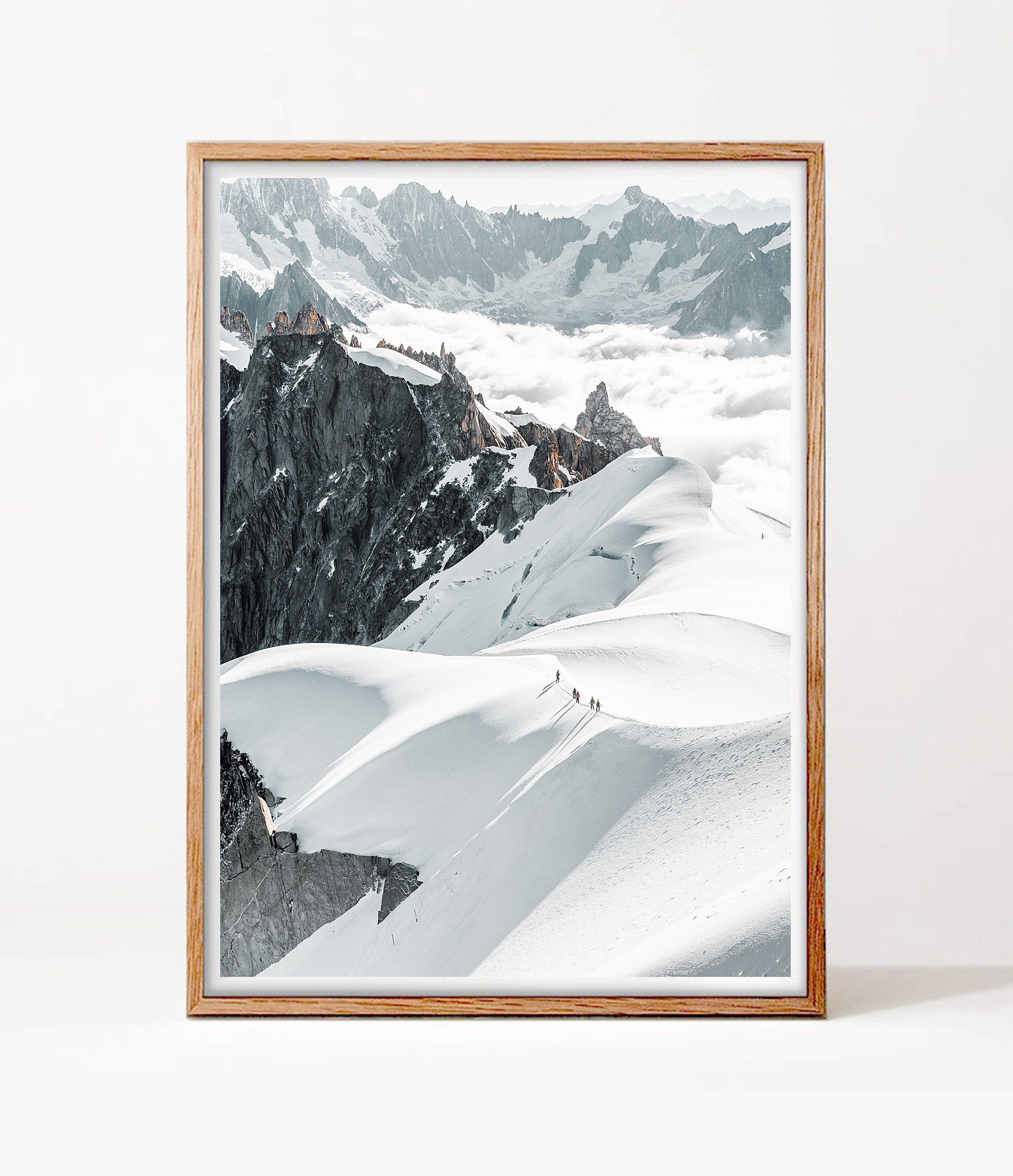 Winter Print Mountain Wall Art Decor Snow Mountains Print, Winter ...
