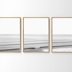 Strand Wall Art Set van 3 Oceaan Wall Art Oceaan Fotografie Oceaan Golven Print Coastal Wall Art Golven Muur Decor Golven Poster Strand Print Poster afbeelding 5