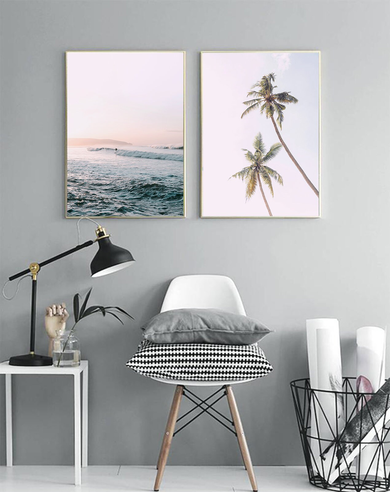 Beach Wall Art Set of 2 Beach Prints Coastal Print Ocean Print Etsy