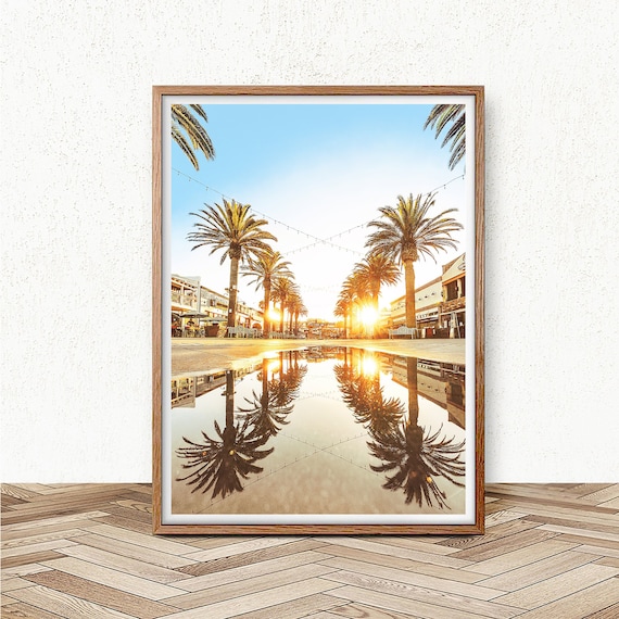 Palm Trees Print, California Print, Tropical Wall Art, Digital Print, Hawaii Wall Decor, Los Angeles poster, Cali Sunset Photo, Boho Decor