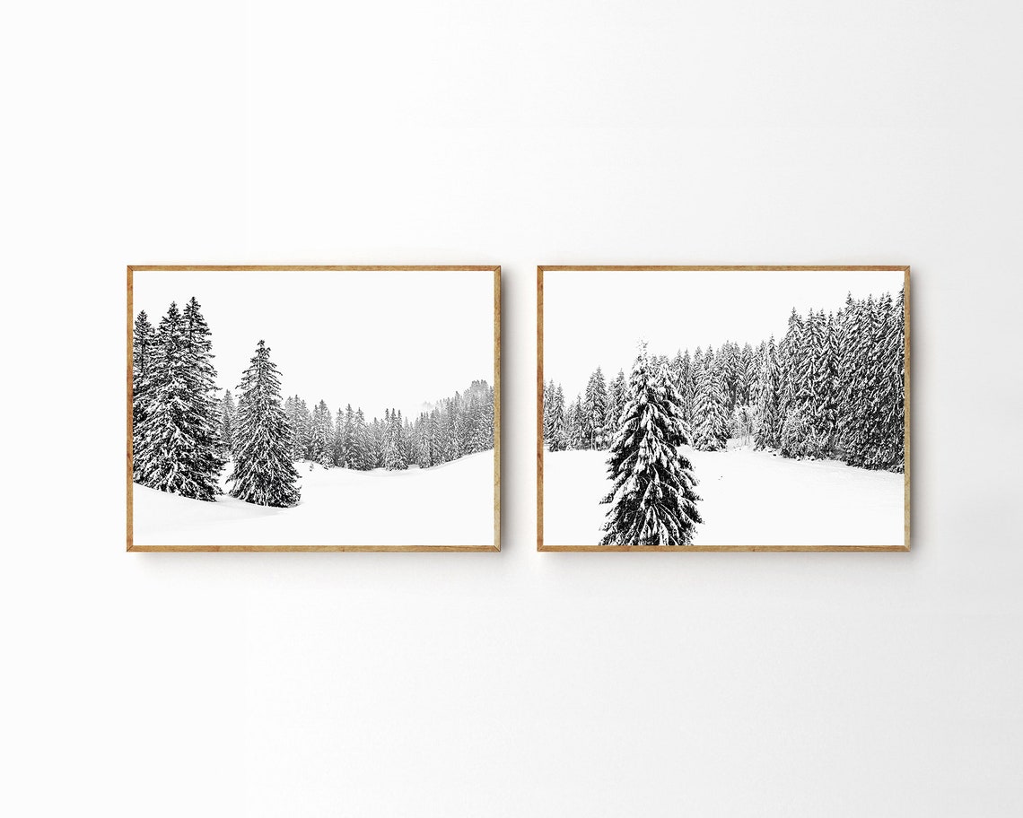 Winter Prints Set Winter Wall Art Winter Photography Landscape Etsy
