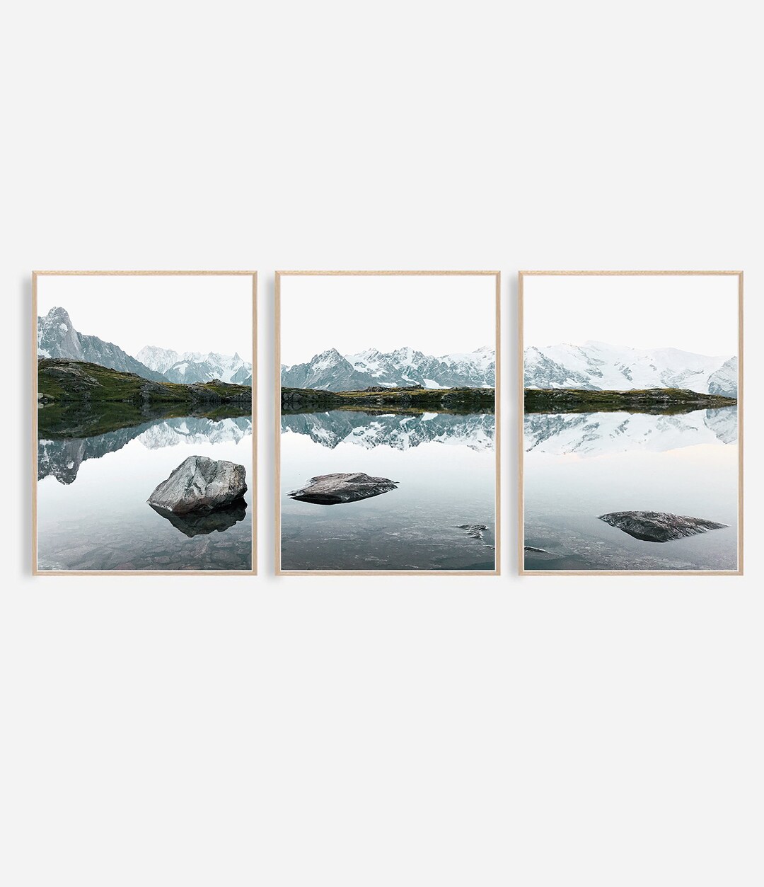 Mountain Wall Art Set of 3 Mountain Photography Landscape Print Decor ...