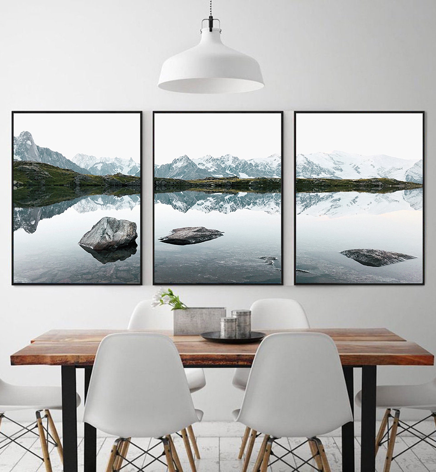 Mountain Wall Art Set of 3 Mountain Photography Landscape Etsy