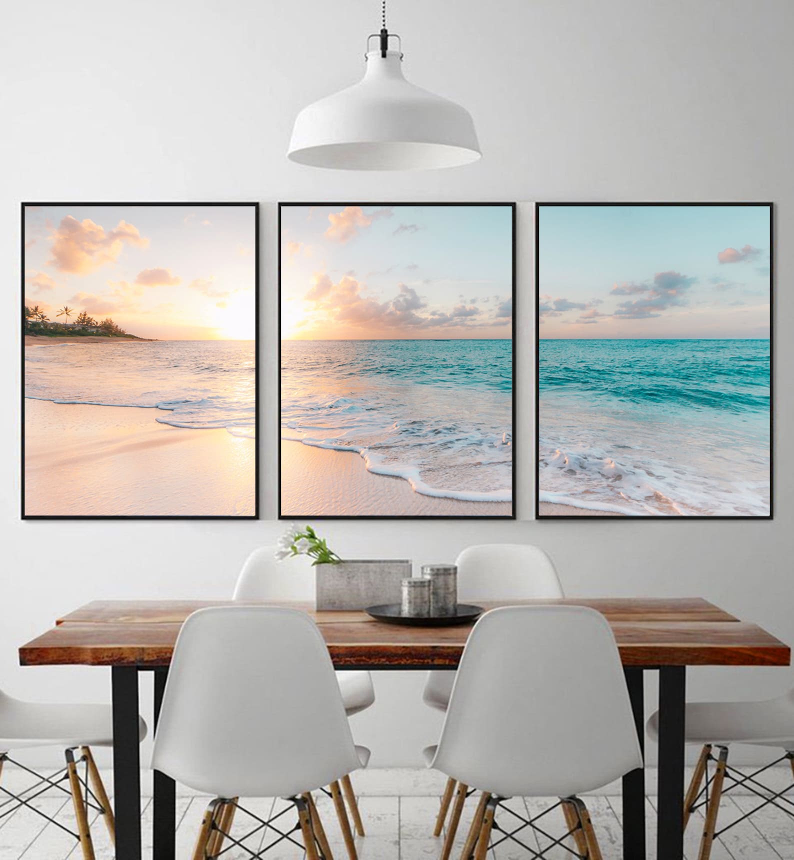 Beach Print Ocean Wall Art Beach Wall Art Set of 3 Ocean - Etsy