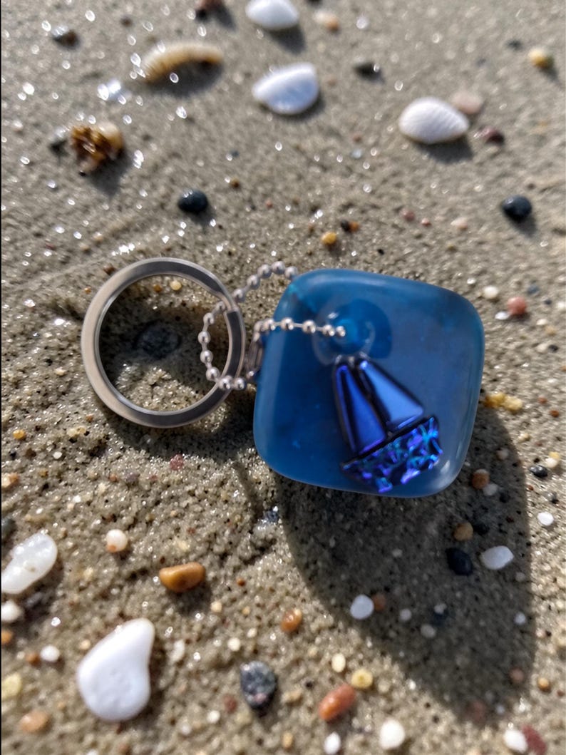 Amazing Glass Key Rings Fused Glass Yacht Keyrings - Etsy