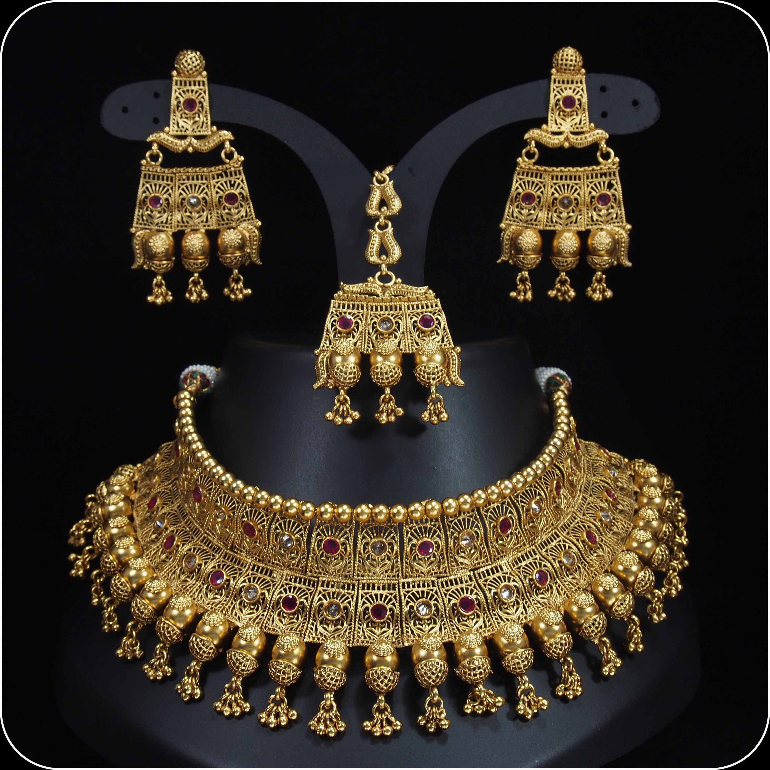 Bridal copper hotsell jewellery set