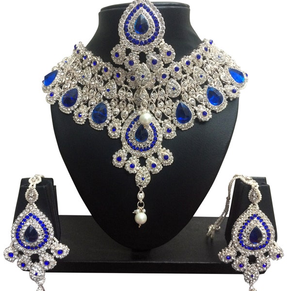 Bollywood Designer Indian Wedding Bridal Party Wear Fashion Jewelry Necklace Set