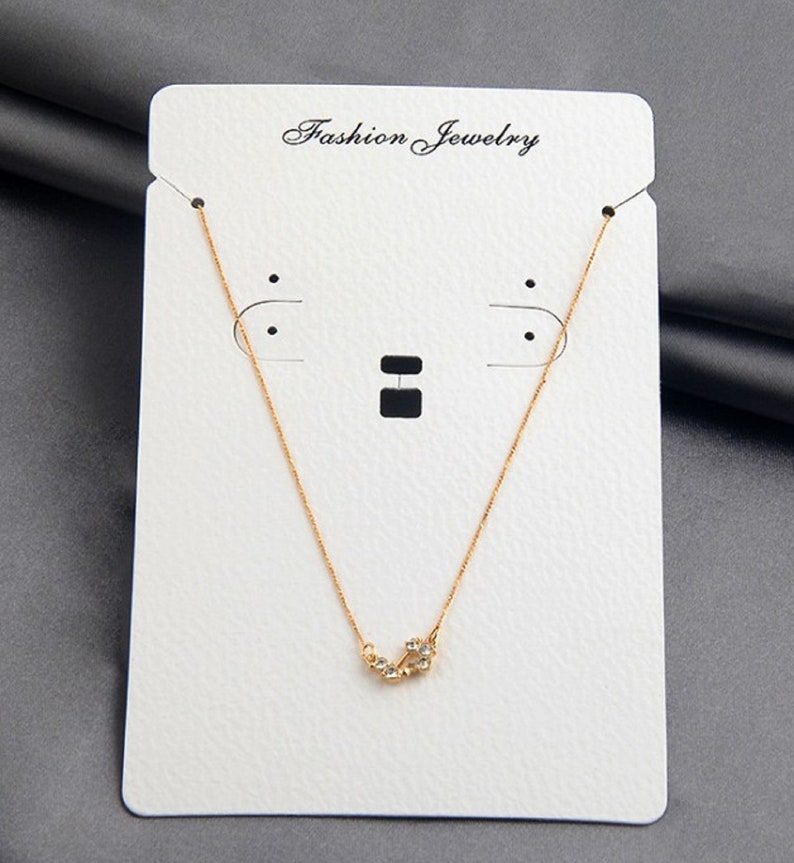 Jewelry set card Jewelry Display Cards necklace holder white display card jewelry packaging 100 Necklace sets Cards earring card