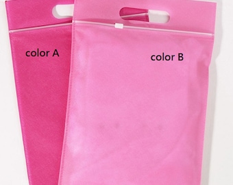 50pcs non Woven Abbigliamento Borse con maniglie zip lock bag