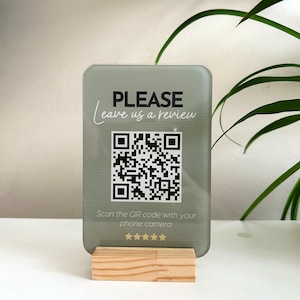 Mini QR Code  Display Sign  Social Media QR Code | Salon Sign | Beauty Sign | Hairdressers Beautician Sign