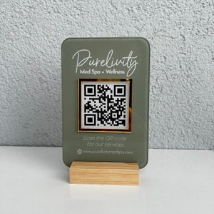 Acrylic QR Code Business Sign: Social Media, Payment, Salon