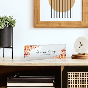 Personalisiertes Schreibtisch Namensschild - Modernes Büro Accessoire - Individuelles Namensschild - Büro Dekor - Professionelles Geschenk für Sie & Werbung