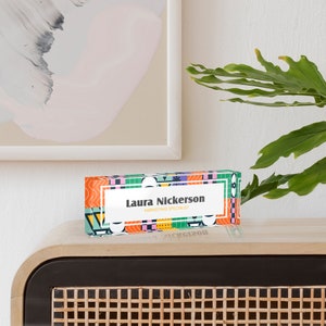 Custom Name Plate for Desk | Office Decor | Desk Nameplate | Personalized Gift | Acrylic Plaque | Gift for Women | Gift for Her