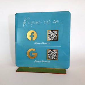 Multi QR code Business Social Media Sign Payment Sign Instagram Facebook Zelle Venmo Cashapp QR Code Sign