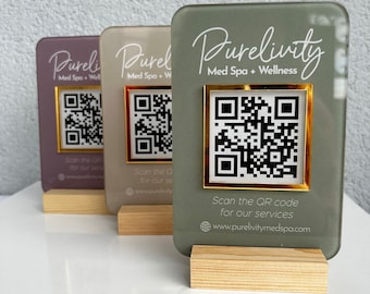 Mini QR Code Social Media Display Sign Facebook Instagram Business Sign Payment Sign Appointment