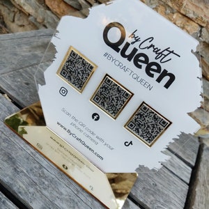 Custom QR Sign | Business Social Media QR Code Sign | Salon Sign | Beauty Sign | Hairdressers Beautician Sign
