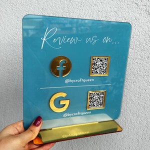 Multi QR code Business Social Media Sign Payment Sign Instagram Facebook Zelle Venmo Cashapp QR Code Sign