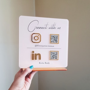Multi QR code Business Social Media Sign, Custom QR Code Sign, Personalized QR Sign, Payment business Sign, Custom Logo Sign, Payment Sign