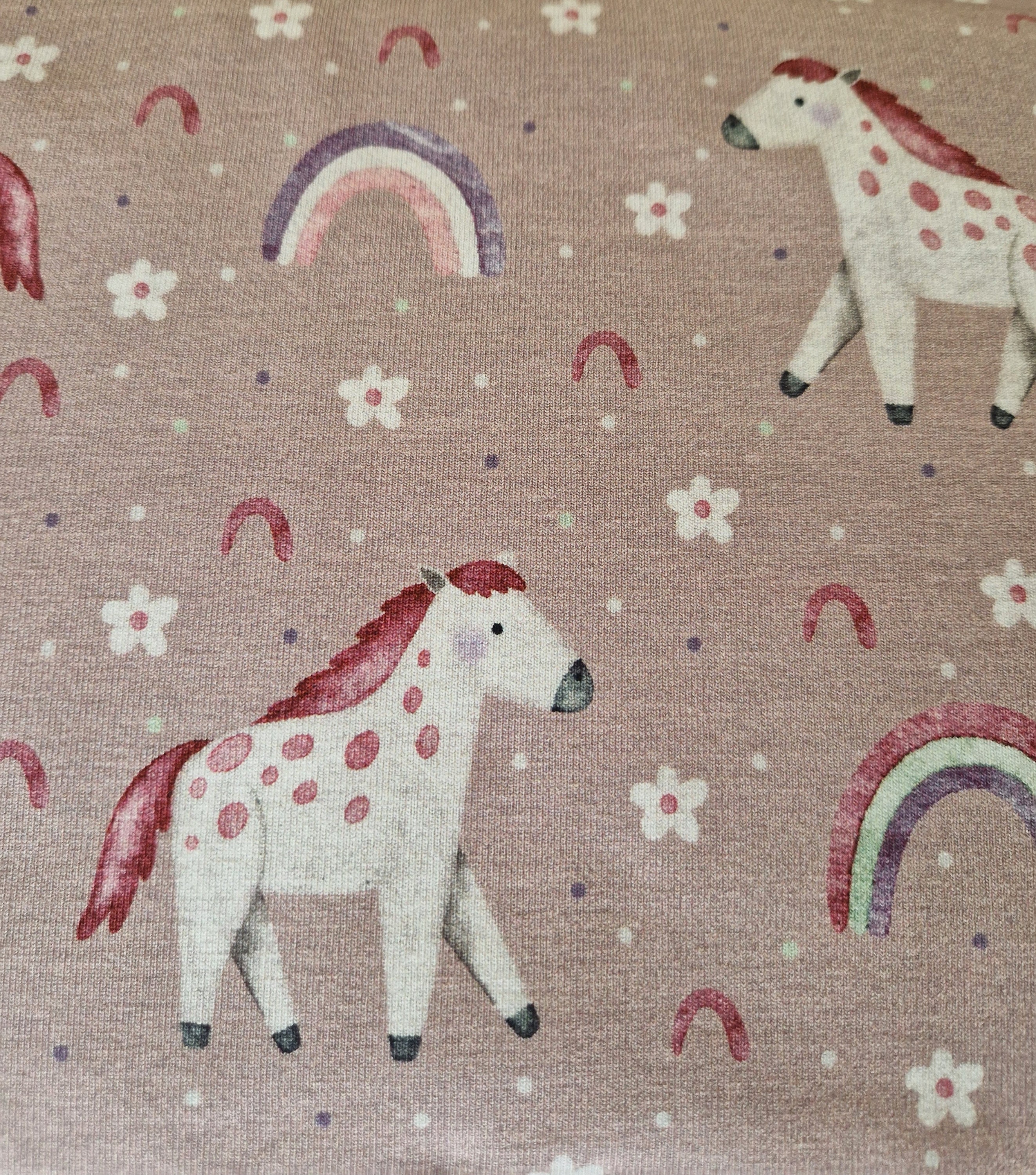 Lila Pferde Stoff Pferde Jersey Stoff Pferde Lila