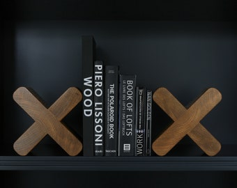 The Turleigh | Unique, wooden bookends handmade in solid oak for magazine and book storage