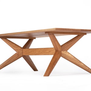 The Chantry A coffee table handmade in solid oak with elegant lines and a unique X-frame image 4